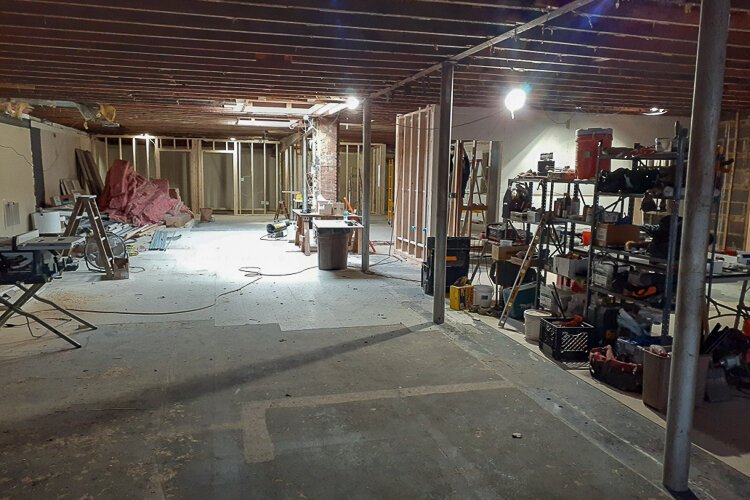 Construction on the new Colors+ space in Fairview Park.